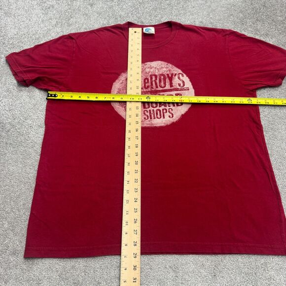 Coastal Classic Vintage Leroy's Board Shops Graphic T-Shirt Mens XXL Red Skater - Picture 5 of 8